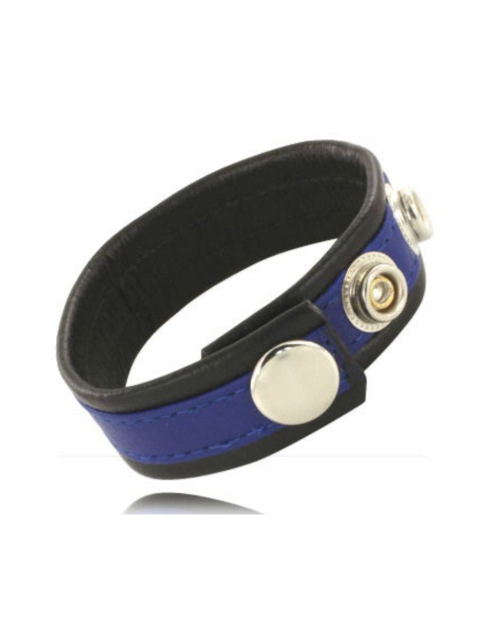 CORPO IN PELLE E CINTURINO CON MOSCHETTONI - NERO E BLU CORPO IN PELLE E CINTURINO CON MOSCHETTONI - NERO E BLU
