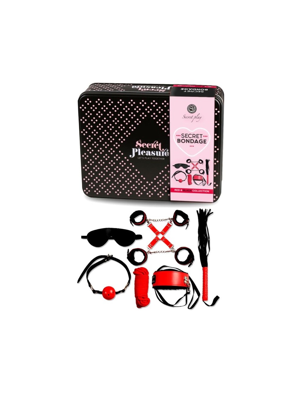 SECRETPLAY BDSM SET 6 PIEZAS RED COLLECTION SECRETPLAY BDSM SET 6 PIEZAS RED COLLECTION