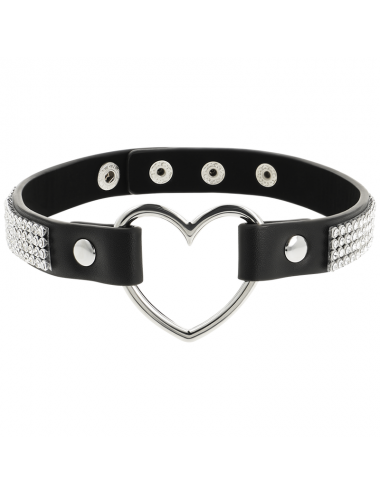 COQUETTE CHIC DESIRE CHOKER ARTIGIANALE IN PELLE VEGAN - CUORE