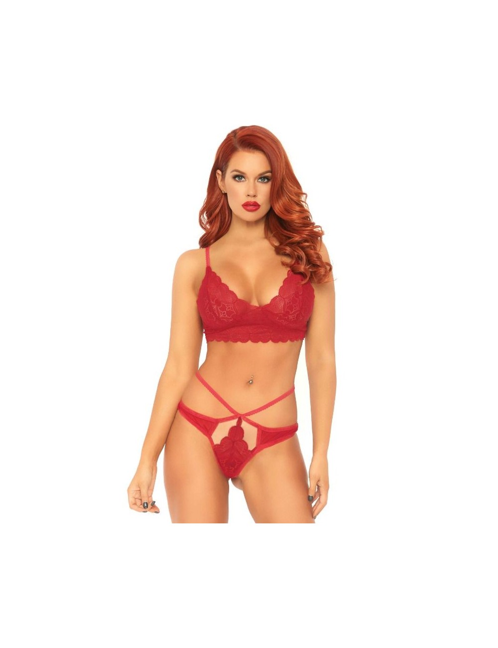 LEG AVENUE SET 2 PEZZI CON PERIZOMA DOPPIA FASCIA M / L LEG AVENUE SET 2 PEZZI CON PERIZOMA DOPPIA FASCIA M / L