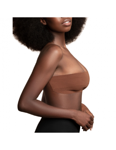 NASTRO CORPO REGGISENO BYE 5M X 6,5 CM + 3 COPPIA COPRI COPRI NIPLES IN RASO MARRONE SCURO