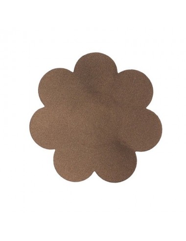 SOTTOPIEDE ALZA SENO REGGISENO BYE + 3 COPPIA COPRI NIPPLE IN RASO - MARRONE SCURO TAGLIA DF