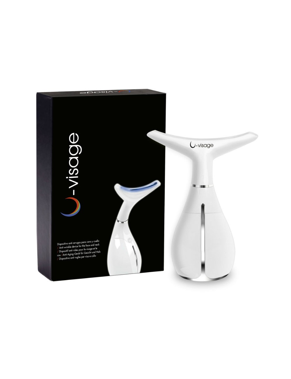 DISPOSITIVO PORTATILE U-VISAGE PER LA CURA QUOTIDIANA DELLA PELLE DI VISO E COLLO DISPOSITIVO PORTATILE U-VISAGE PER LA CURA QUOTIDIANA DELLA PELLE DI VISO E COLLO