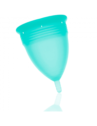 COPPA MENSTRUALE STERCUP TAGLIA L ACQUAMARINA COLORE SILICONE FDA