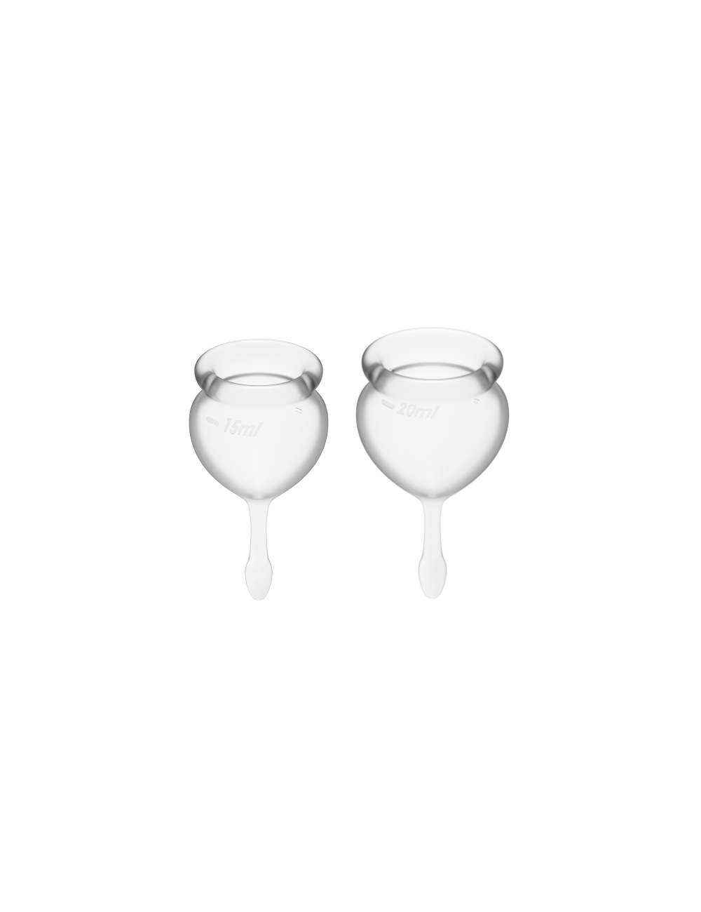 TAZZA MESTRUALE SATISFYER FEEL GOOD TRASPARENTE 15 + 20ML TAZZA MESTRUALE SATISFYER FEEL GOOD TRASPARENTE 15 + 20ML