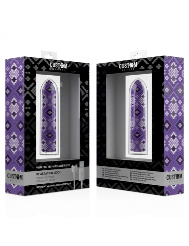 CUSTOM BULLETS RECHARGEABLE SNAKE PURPLE MAGNETIC BULLET 10V