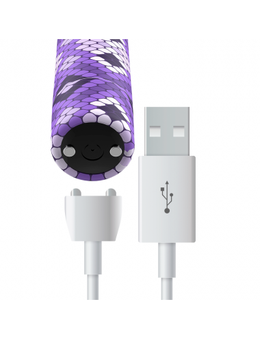 CUSTOM BULLETS RECHARGEABLE SNAKE PURPLE MAGNETIC BULLET 10V