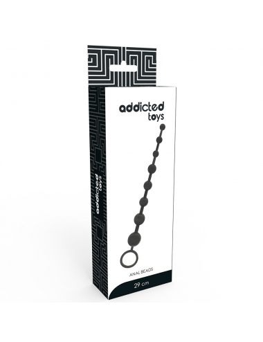 GIOCATTOLI ADDICTED PERLINE ANALI 29CM NERE