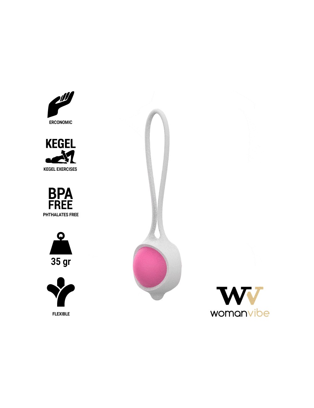 WOMANVIBE KEISY I BALL GEISHA SILICONE - ROSA WOMANVIBE KEISY I BALL GEISHA SILICONE - ROSA