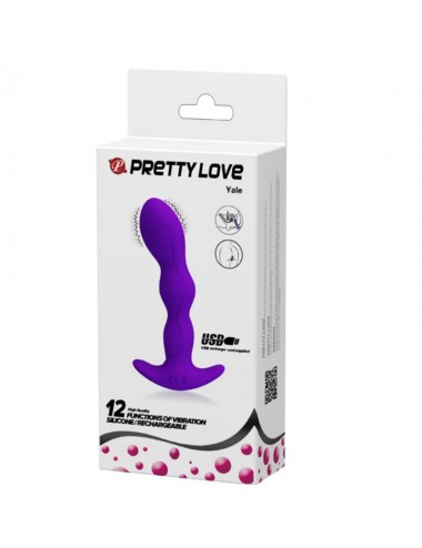 PRETTY LOVE MASAJEADOR ANAL 12 MODOS VIBRACION LILA