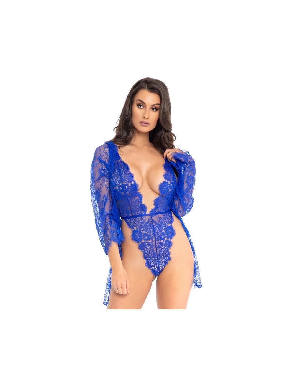SET LEG AVENUE CON TEDDY E VESTAGLIA BLU L SET LEG AVENUE CON TEDDY E VESTAGLIA BLU L