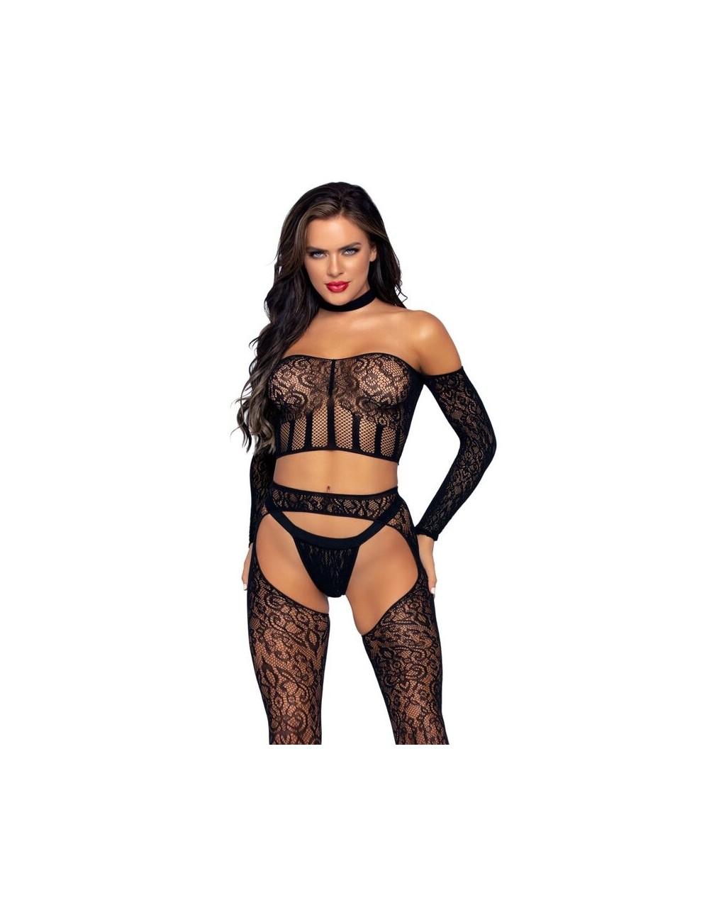 LEG AVENUE SET TRE PEZZI TAGLIA UNICA LEG AVENUE SET TRE PEZZI TAGLIA UNICA