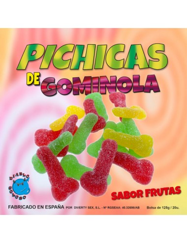 DIABLO PICANTE - FRUTTA GUMMY PENE CON ZUCCHERO