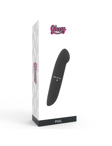 GLOSSY PHIL VIBRADOR NEGRO