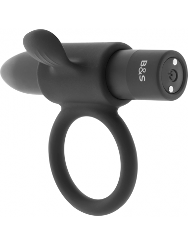 BLACK&SILVER CAMERON RECHARGEABLE VIBRATING RING BLACK
