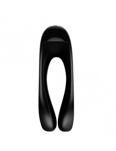 SODDISFACENTE VIBRATORE DI BASTONCINO DI CARAMELLA NERO