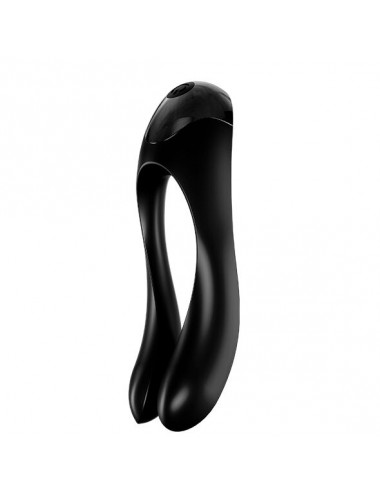 SODDISFACENTE VIBRATORE DI BASTONCINO DI CARAMELLA NERO