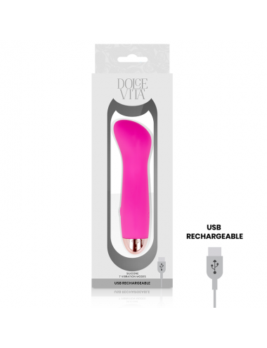 VIBRATORE RICARICABILE DOLCE VITA ONE ROSA 7 VELOCITÀ