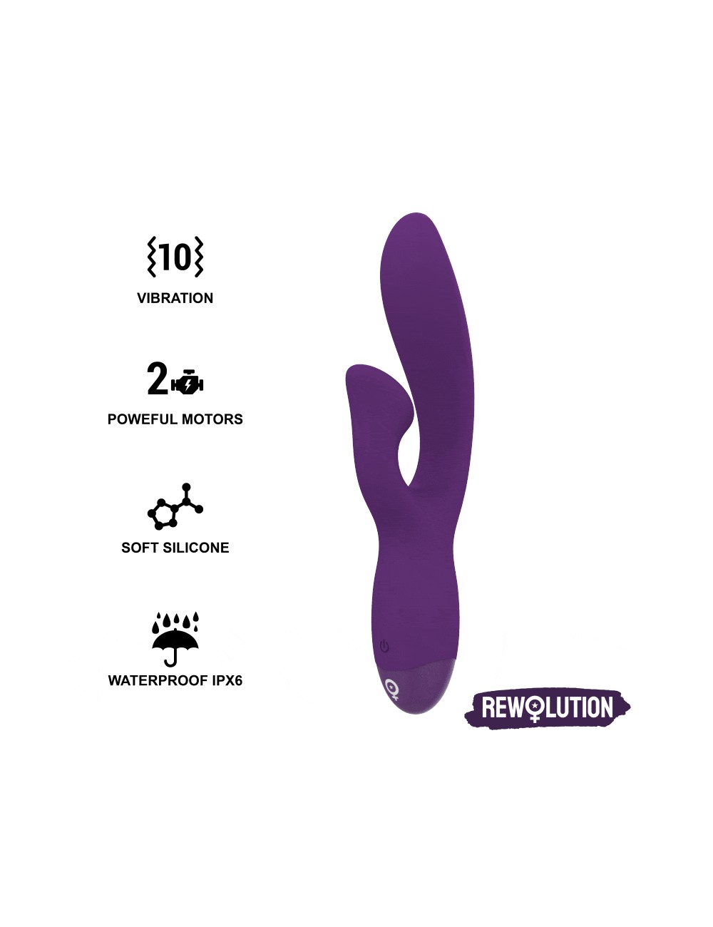 REWOLUTION REWOFUN VIBRATORE FLESSIBILE CON CONIGLIO