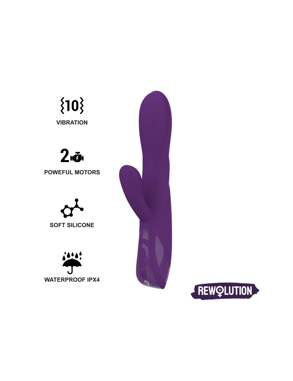 REWOLUTION REWORABBIT VIBRATORE FLESSIBILE CON CONIGLIO REWOLUTION REWORABBIT VIBRATORE FLESSIBILE CON CONIGLIO