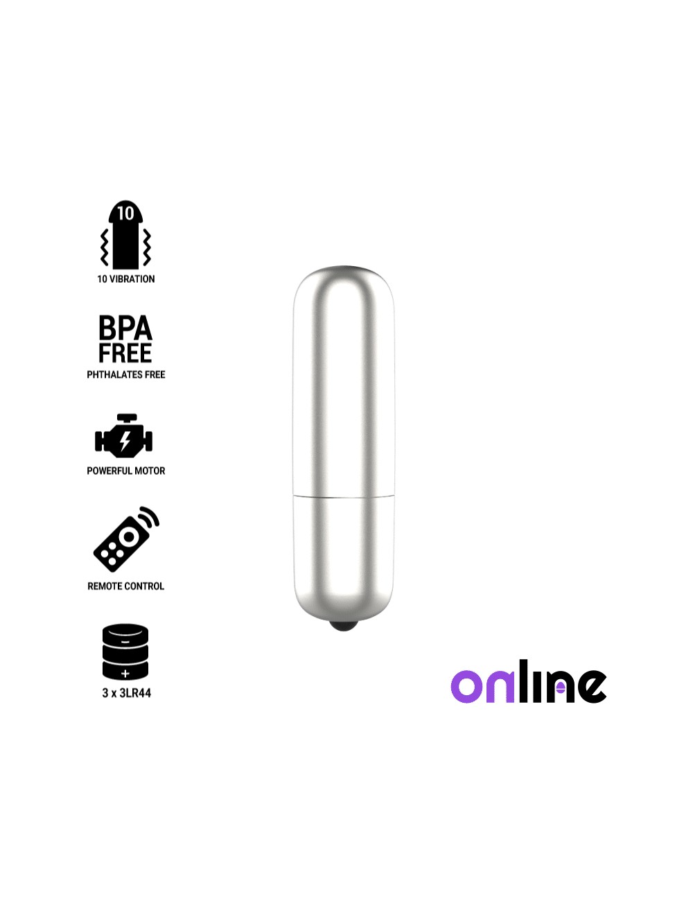 MINI BULLET VIBE ONLINE - ARGENTO MINI BULLET VIBE ONLINE - ARGENTO