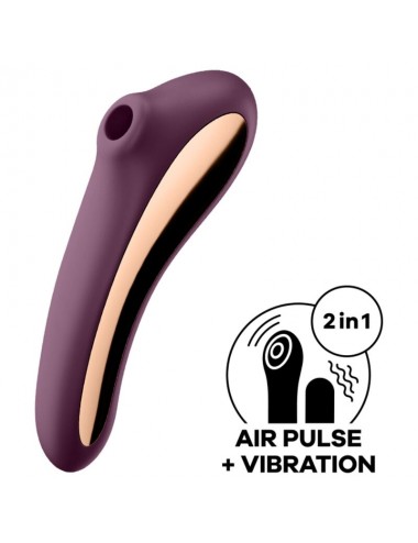 SATISFYER DUAL KISS CLIT STIMOLANTE - ROSSO VINO