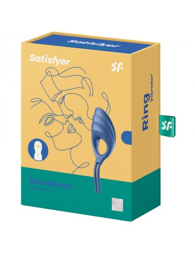 VIBRATORE AD ANELLO SATISFYER SWORDSMAN - BLU