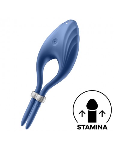 VIBRATORE AD ANELLO SATISFYER DUELIST - BLU