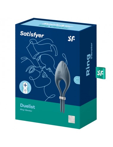 VIBRATORE AD ANELLO SATISFYER DUELIST - GRIGIO