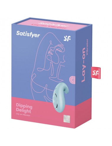 VIBRATORE DA APPOGGIO SATISFYER DIPPING DELIGHT - BLU