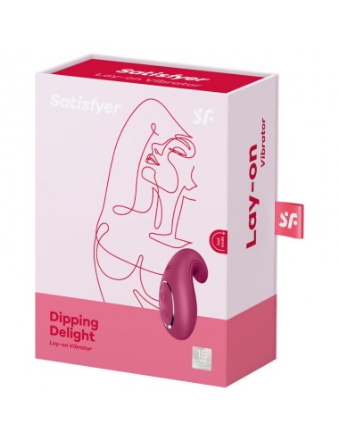 VIBRATORE DA APPOGGIO SATISFYER DIPPING DELIGHT - ROSSO