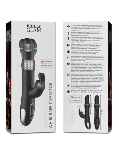 BRILLY GLAM MOEBIUS RABBIT VIBRATORE E ROTATORE WATCHME COMPATIBILE CON LA TECNOLOGIA WIRELESS