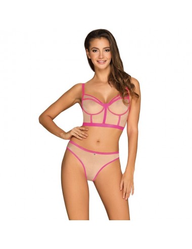 OBSESSIVE - SET DUE PEZZI NUDELIA - ROSA S / M