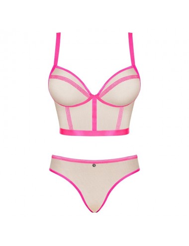 OBSESSIVE - SET DUE PEZZI NUDELIA - ROSA S / M