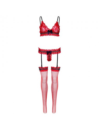 LEG AVENUE SET TRE PEZZI TAGLIA UNICA - ROSSO