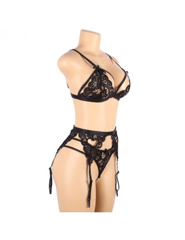 SUBBLIME SET TRE PEZZI BRA+ Reggicalze + PERizoma L/XL