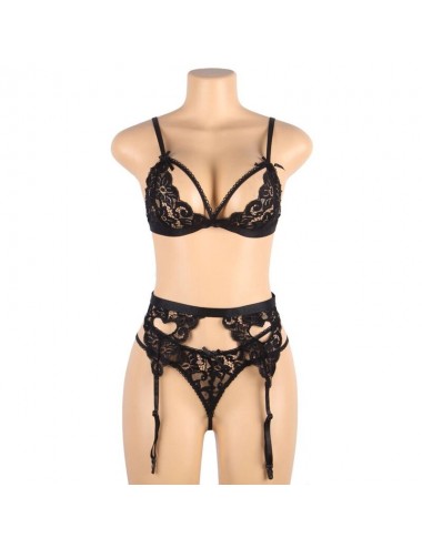 SUBBLIME SET TRE PEZZI BRA+ Reggicalze + PERizoma L/XL