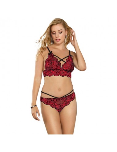 SUBBLIME SET DUE PEZZI TOP IN PIZZO E MUTANDINE L/XL
