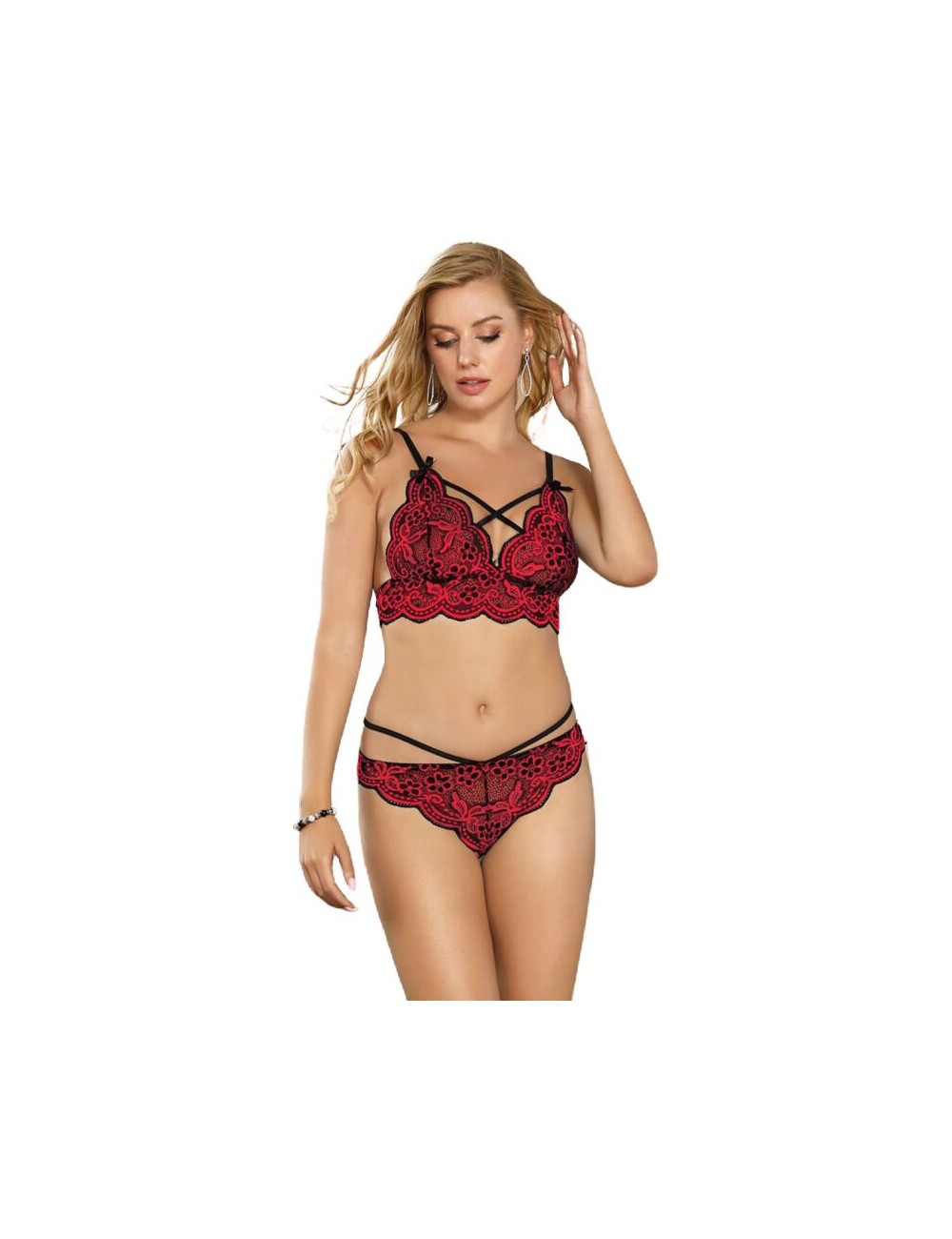 SUBBLIME SET DUE PEZZI TOP IN PIZZO E MUTANDINE L/XL SUBBLIME SET DUE PEZZI TOP IN PIZZO E MUTANDINE L/XL