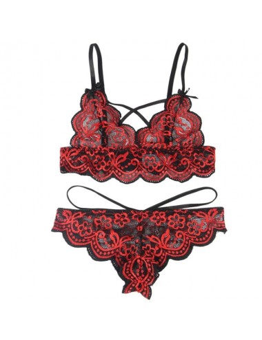 SUBBLIME SET DUE PEZZI TOP IN PIZZO E MUTANDINE L/XL