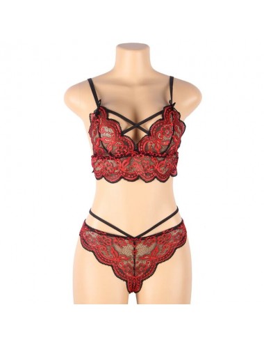 SUBBLIME SET DUE PEZZI TOP IN PIZZO E MUTANDINE L/XL