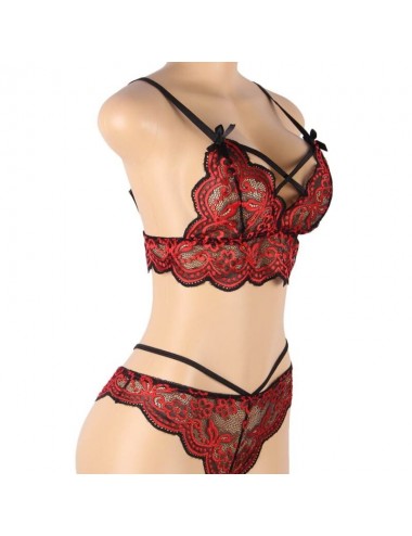 SUBBLIME SET DUE PEZZI TOP IN PIZZO E MUTANDINE L/XL