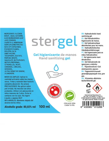 STERGEL HIDROALCOHOLICO DISINFETTANTE COVID-19 100ML