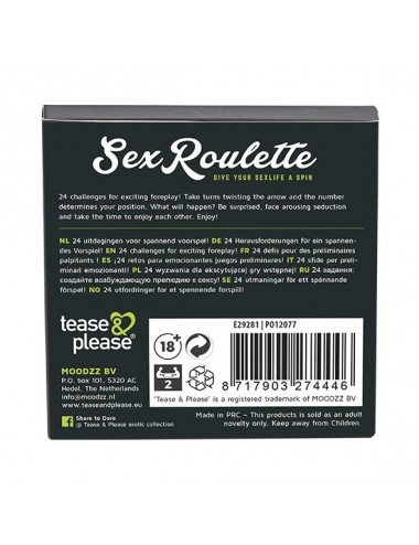 SEX ROULETTE PRELIMINARI (NL-DE-EN-FR-ES-IT-PL-RU-SE-NO)