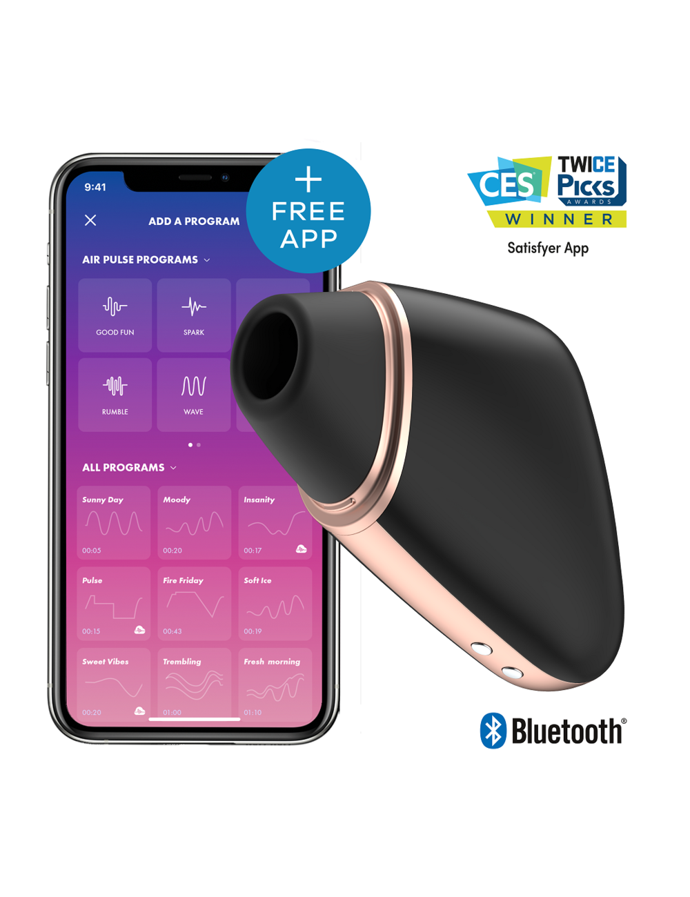 SATISFYER CONNECT TRIANGOLO DELL'AMORE - NERO SATISFYER CONNECT TRIANGOLO DELL'AMORE - NERO