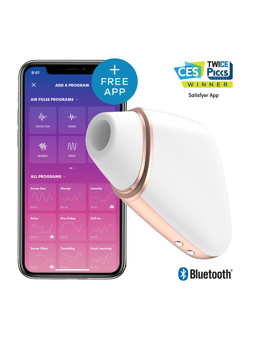 SATISFYER CONNECT TRIANGOLO LOVE - BIANCO