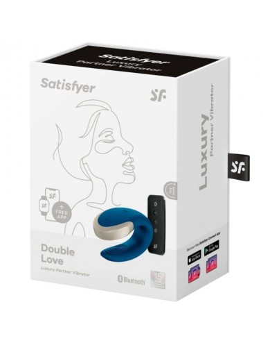 VIBRATORE SATISFYER DOUBLE LOVE LUXURY PARTNER - BLU