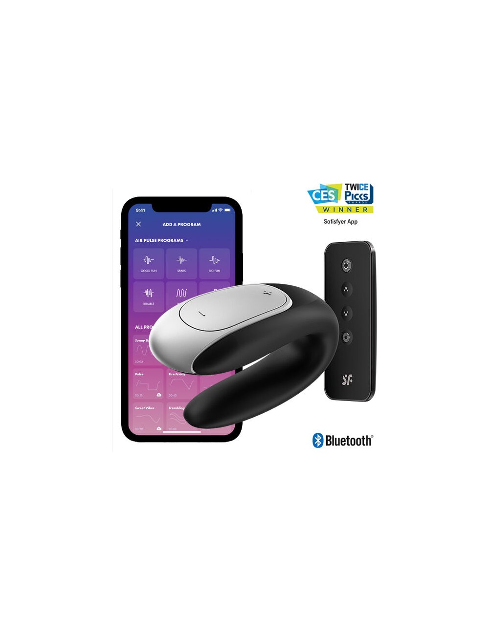 VIBRATORE SATISFYER DOPPIO DIVERTIMENTO PARTNER - NERO VIBRATORE SATISFYER DOPPIO DIVERTIMENTO PARTNER - NERO