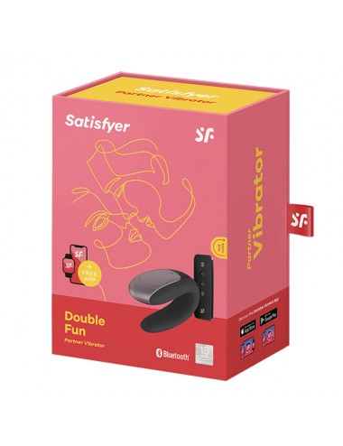 VIBRATORE SATISFYER DOPPIO DIVERTIMENTO PARTNER - NERO