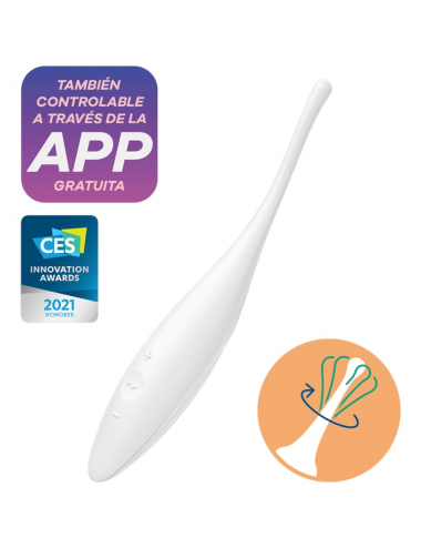 SATISFYER TWIRLING JOY CLIT PUNTA STIMOLANTE - BIANCO